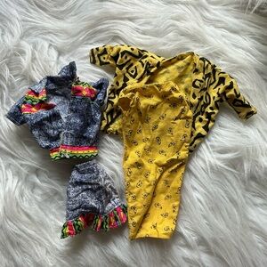 Two vintage 90s Barbie doll outfits
